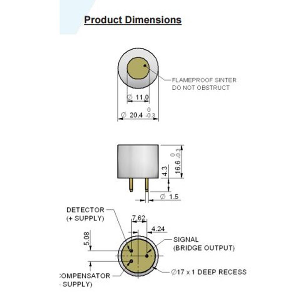 4P75C 4p-75c Combustible Gas Sensor Part Number: PM483-000