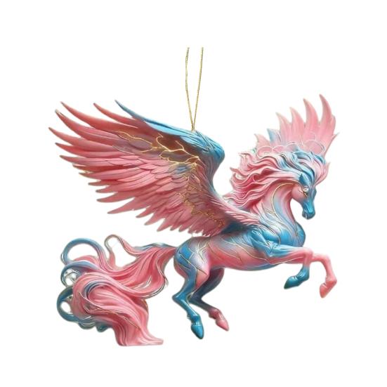 Подвеска в виде лошади 2D Акриловая Реалистичная Лошадь Украшение Рождественская Игрушка с Петлей для Подвешивания Праздничный Декор для Любителей Конного Спорта
