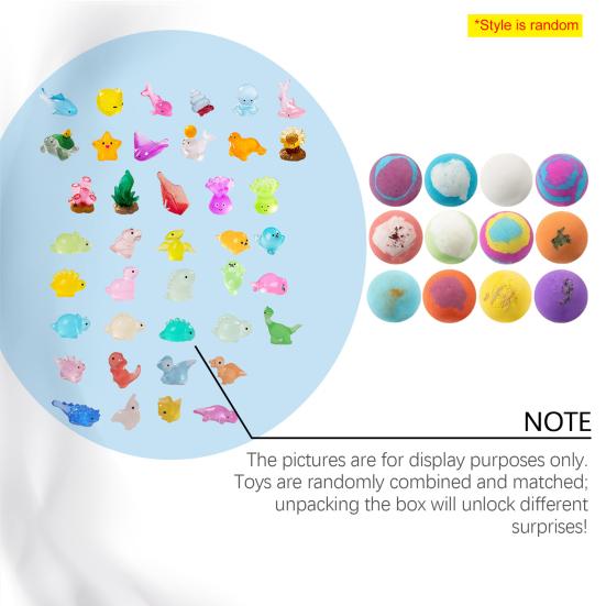 Набор из 12 бомбочек для ванны с игрушкой, шипучие шарики для спа для детей и взрослых, увлажняющие, смягчающие кожу, портативный набор для путешествий и релаксации для пляжа, бассейна, дома