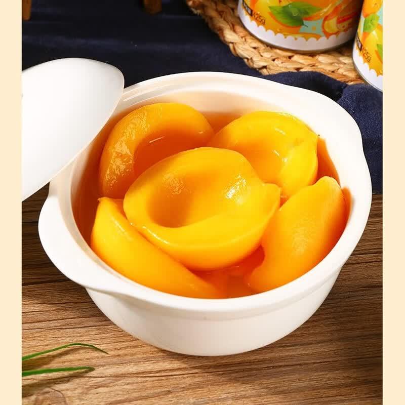 Подарочная коробка с консервированными желтыми персиками Hu Apo