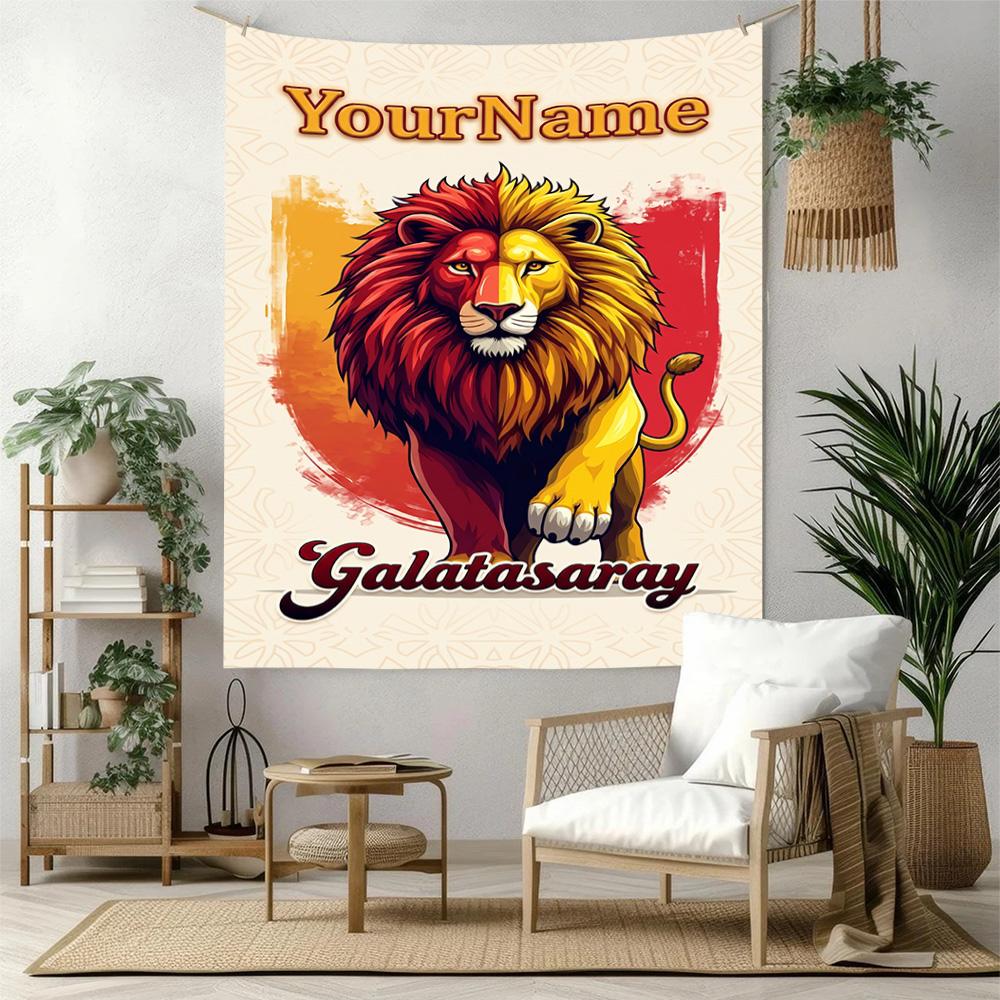 Galatasaray Custom Your Name Wall Decor Tapestry Art For Pet Memorial Birthdaywedding Party Backdrop Family Gift