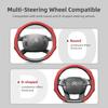 Подходит для Citroen Чехол на руль из перфорированной кожи C3 C4 X Berlingo C5 Aircross Jumper SpaceTourer Ami X Красный Черный