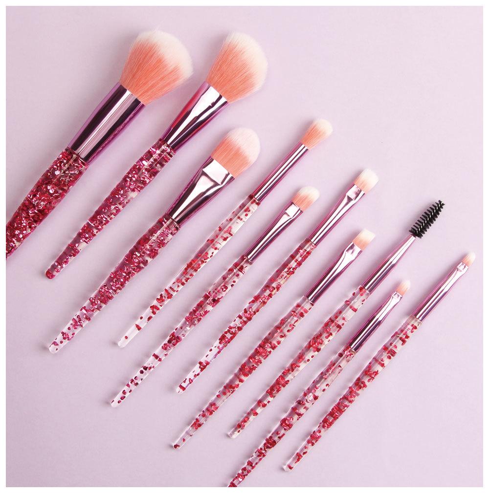 10Pcs Makeup Brushes Set Foundation Powder Blush Eye Shadow Lip Cosmetic Colorful for Make Up Tools