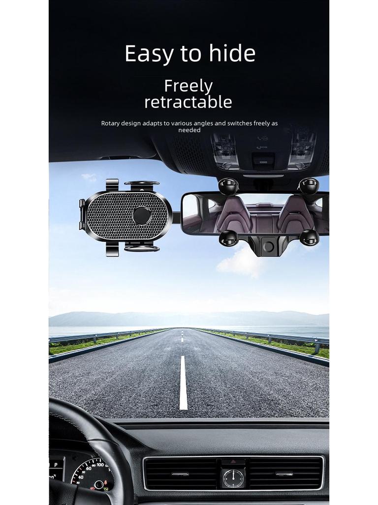 2022 Многофункциональный держатель для телефона на зеркало заднего вида автомобиля с обзором на 360° и навигацией дополненной реальности