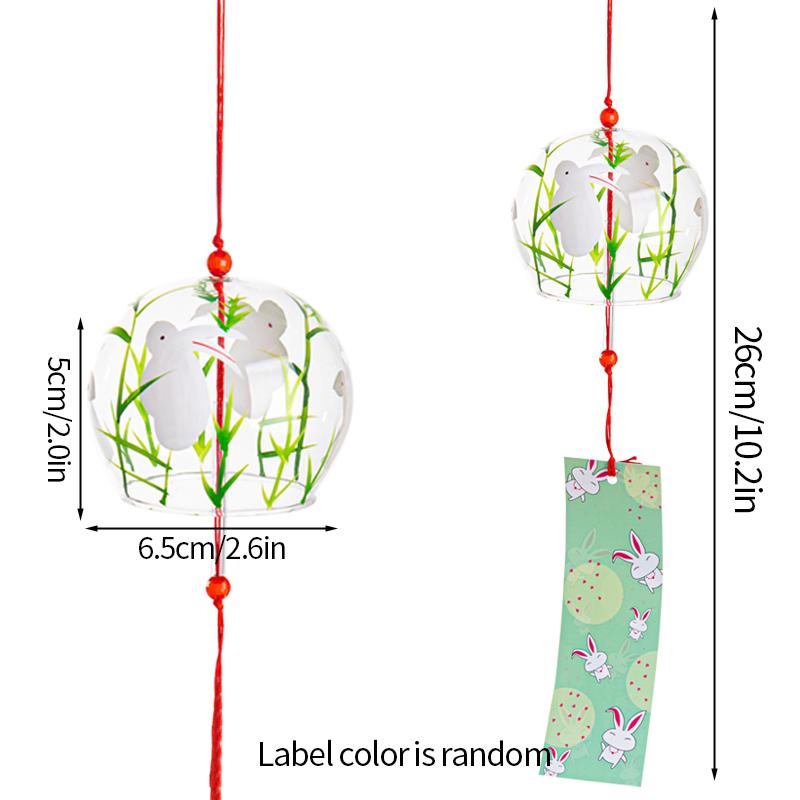 Japanese Sakura Glass Wind Chime Wind Bell Kawaii Room Decor Aesthetics Wind Campaigns Wall Decor Music Bell Sound Wind Spinner