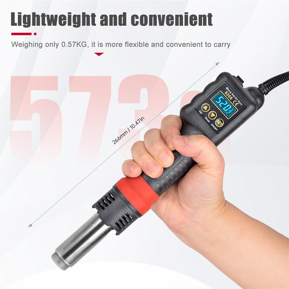 750W BGA IC Solder Tools Micro Hot Air Gun Welding Rework Station LCD Digital Display Soldering Heat Gun Hair Dryer