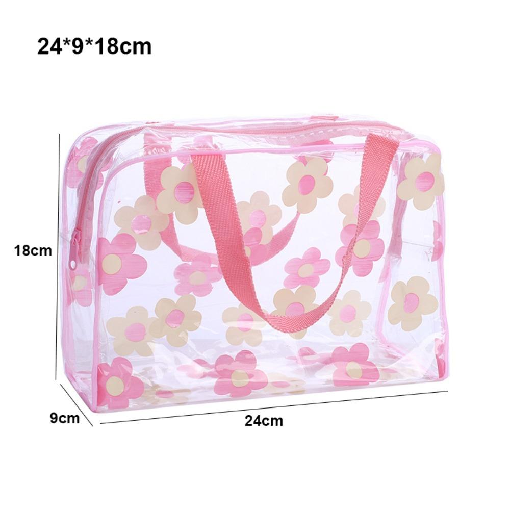 Цветочные ПВХ косметички Водонепроницаемая прозрачная косметичка Высококачественный кейс для косметики Дорожная косметичка