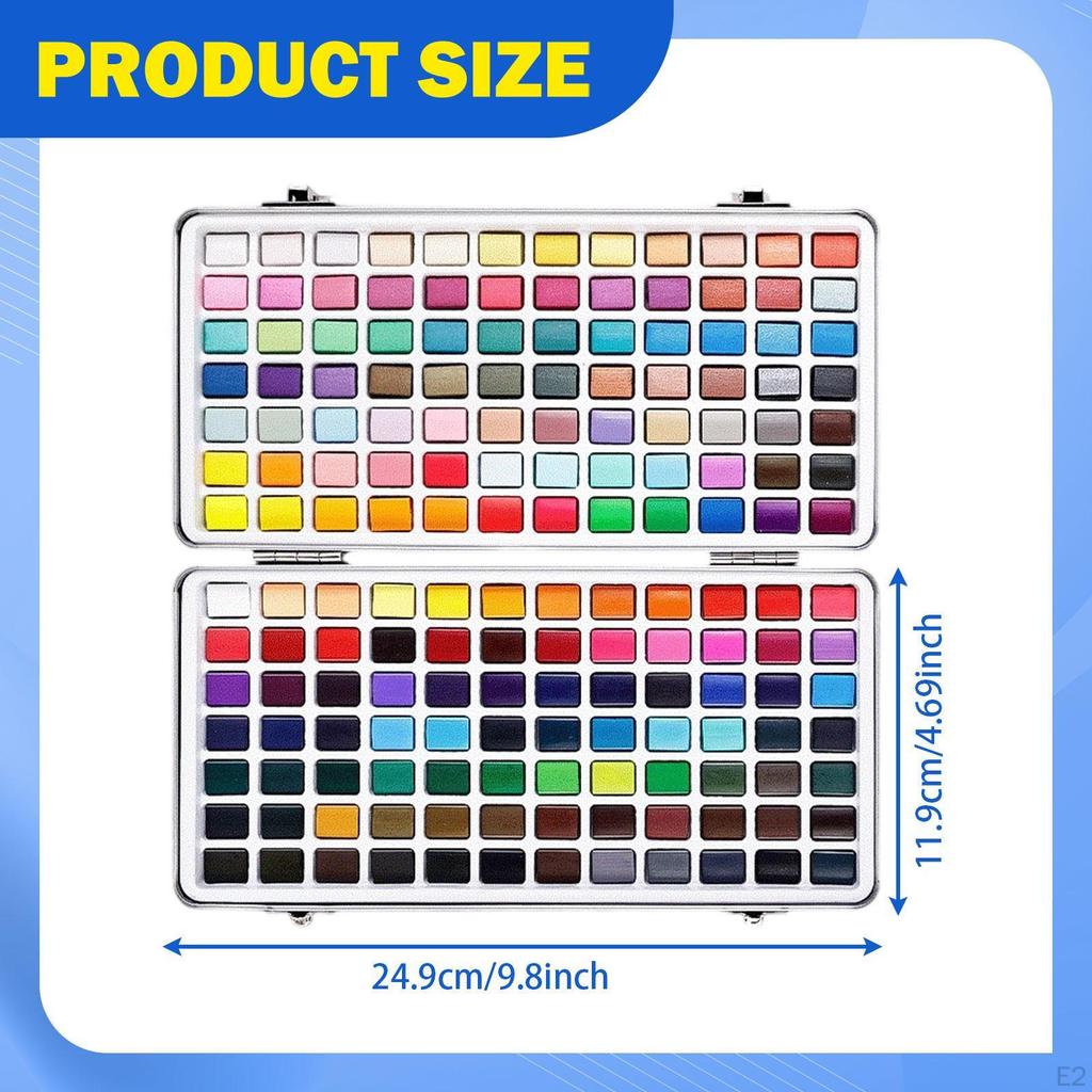 Набор акварельных красок 168 цветов в подарок, включая кисти с резервуаром для воды, отлично подходит для рисования