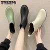 Korean Sports Model Rain Shoes Ladies Short Waterproof Rubber Shoes Low Thick Bottom Water Shoes Outdoor Anti-slip Rain Boots