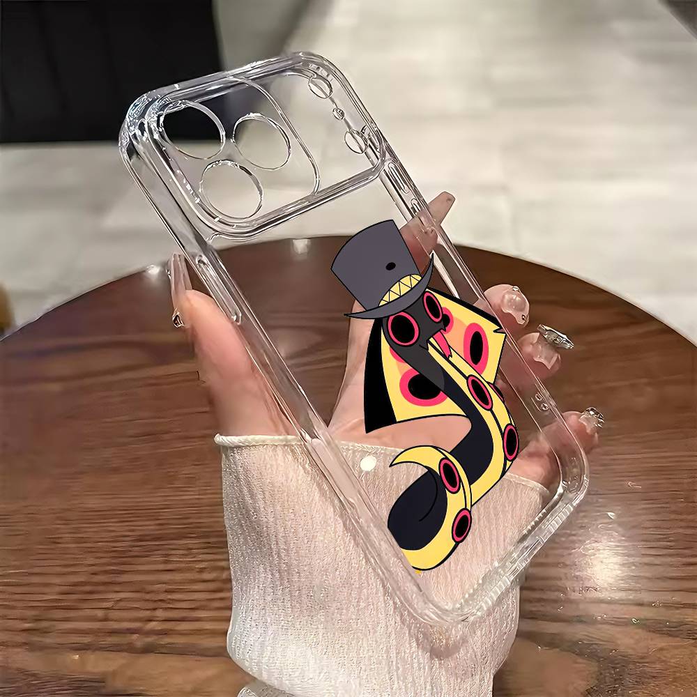 Чехол для телефона Sir Pentious H-Hazbin H-Hotel для iPhone 17 16 15 14 13 12 11 Mini Pro Max Plus Прозрачная крышка