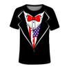 Мужская футболка, модные поддельные двухсекционные мужские облегающие футболки с 3D принтом, мужской топ