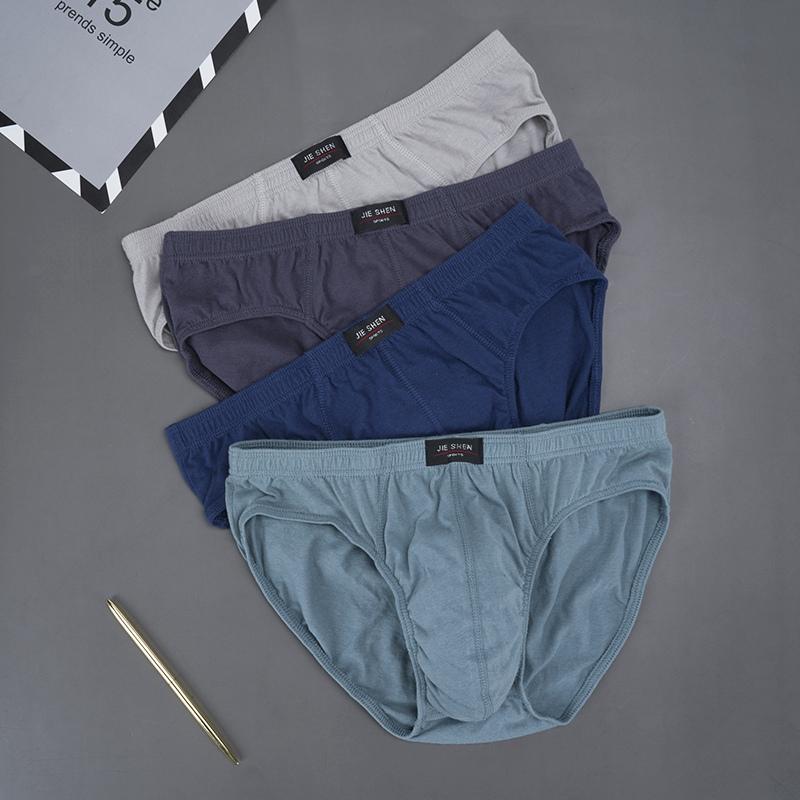 10 шт. Хлопковые мужские трусы-слипы с принтом, нижнее белье, свободные, большого размера, влагопоглощающие, дышащие