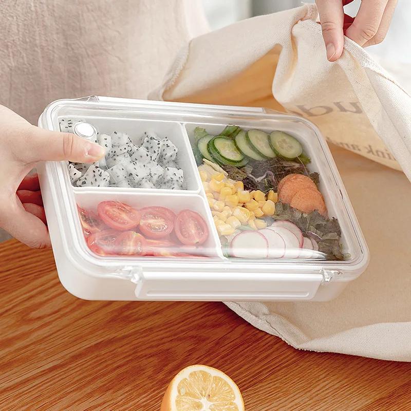 Отдельный ланч-бокс Портативный ланч-бокс Bento Box Герметичный пищевой контейнер Посуда для микроволновой печи Ланч-бокс Белые ящики для хранения