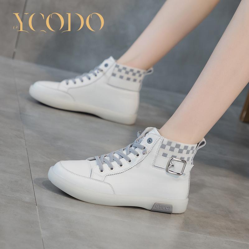 Женские весенне-осенние кожаные модные повседневные ботинки