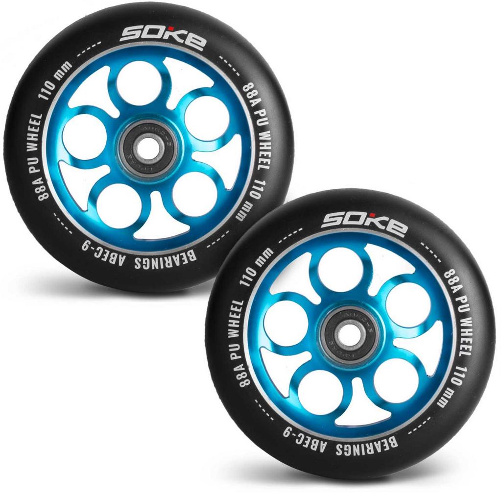 Scooter Wheels 110 Mm Blue 2 Pcs