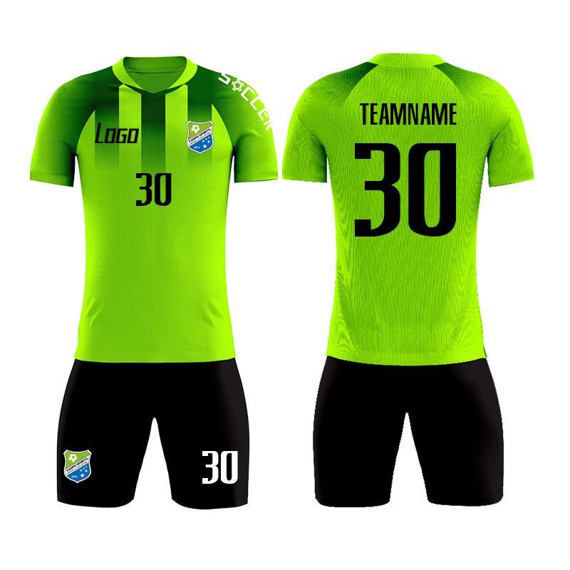 Green Soccer Jersey Personalized Custom Sublimation Sportswear Soccer Kits Custom Jersey Uniform Football Clothes