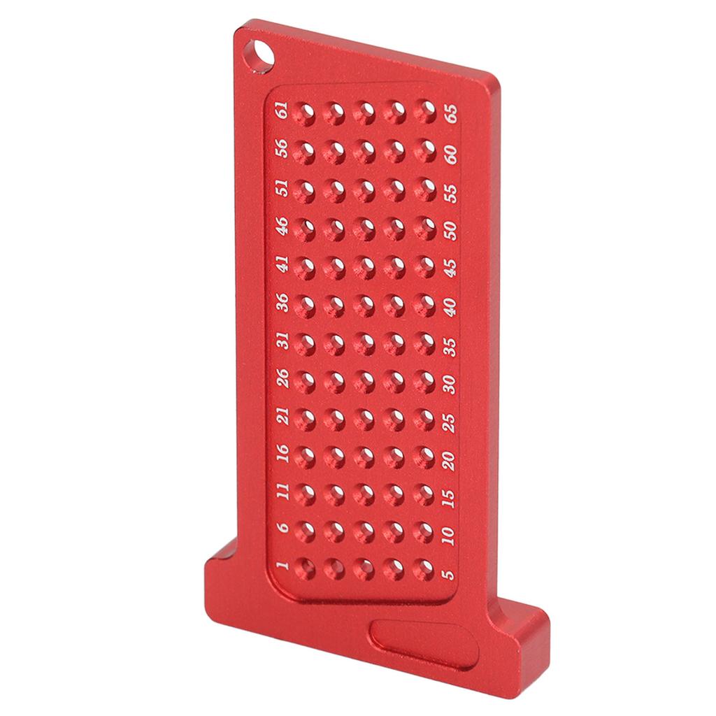 65 мм Деревообрабатывающий разметочный шаблон для сверления отверстий из алюминиевого сплава, портативный разметочный инструмент-линейка для DIY, красный