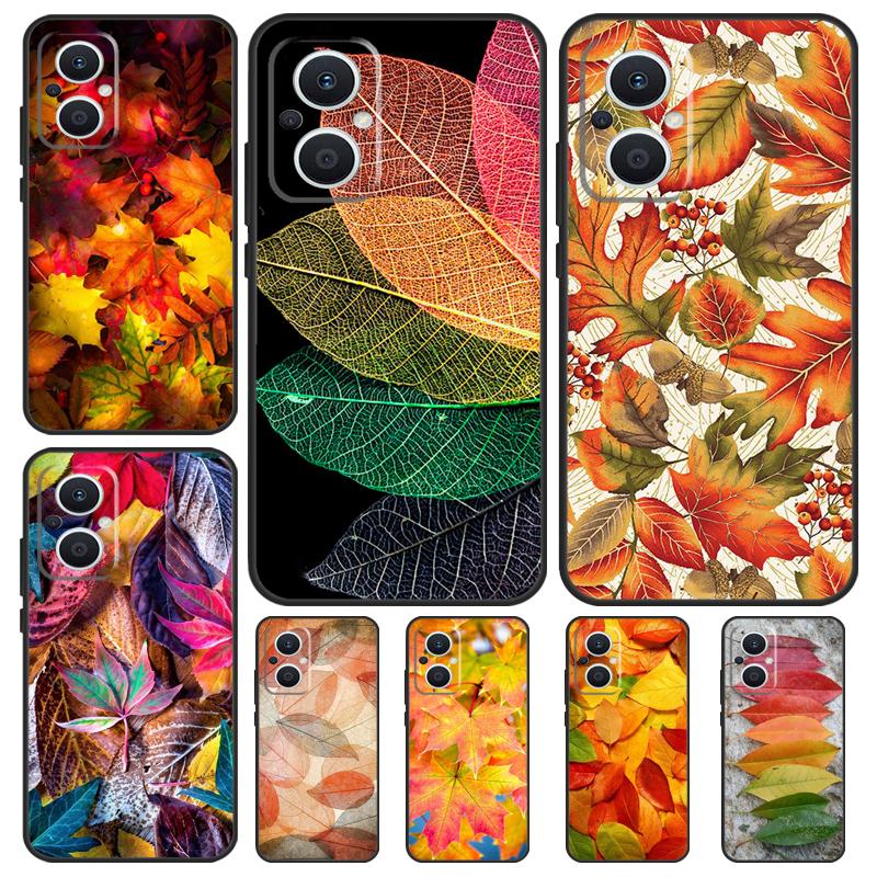 Colorful Leaves Case For OPPO Reno 10 Pro 4 5 6 7 8 Lite 8T 4Z 5Z OPPO Find X5 Lite X2 X3 Neo X6 Pro Cover