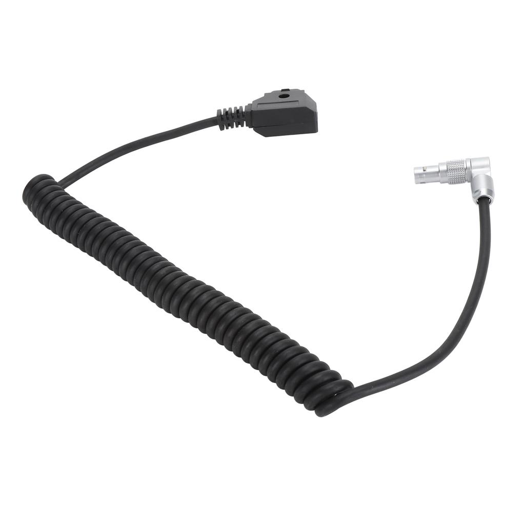 2 Pin Female To D Tap Power Cable Rotatable Right Angle V Mount Coiled SLR Camera Power Cord for