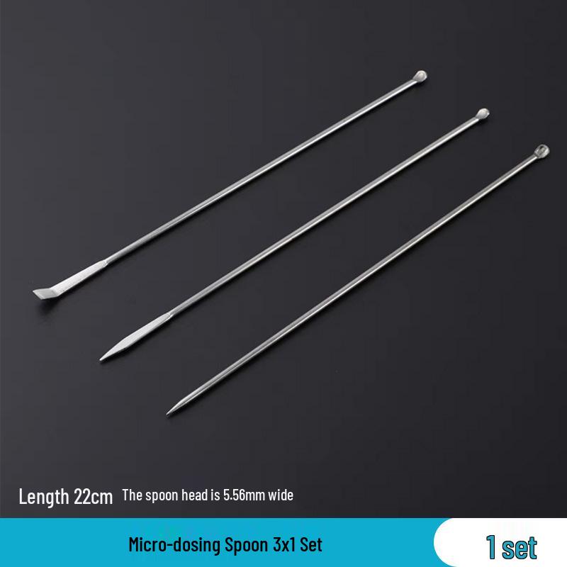 Stainless Steel Sampling Spoon Set: Single, Double, Square Head Options, Large to Small Sizes (16, 18, 20, 22cm)