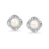 925 Sterling Silver Pearl CZ Love Knot Stud Earring for Women Teen