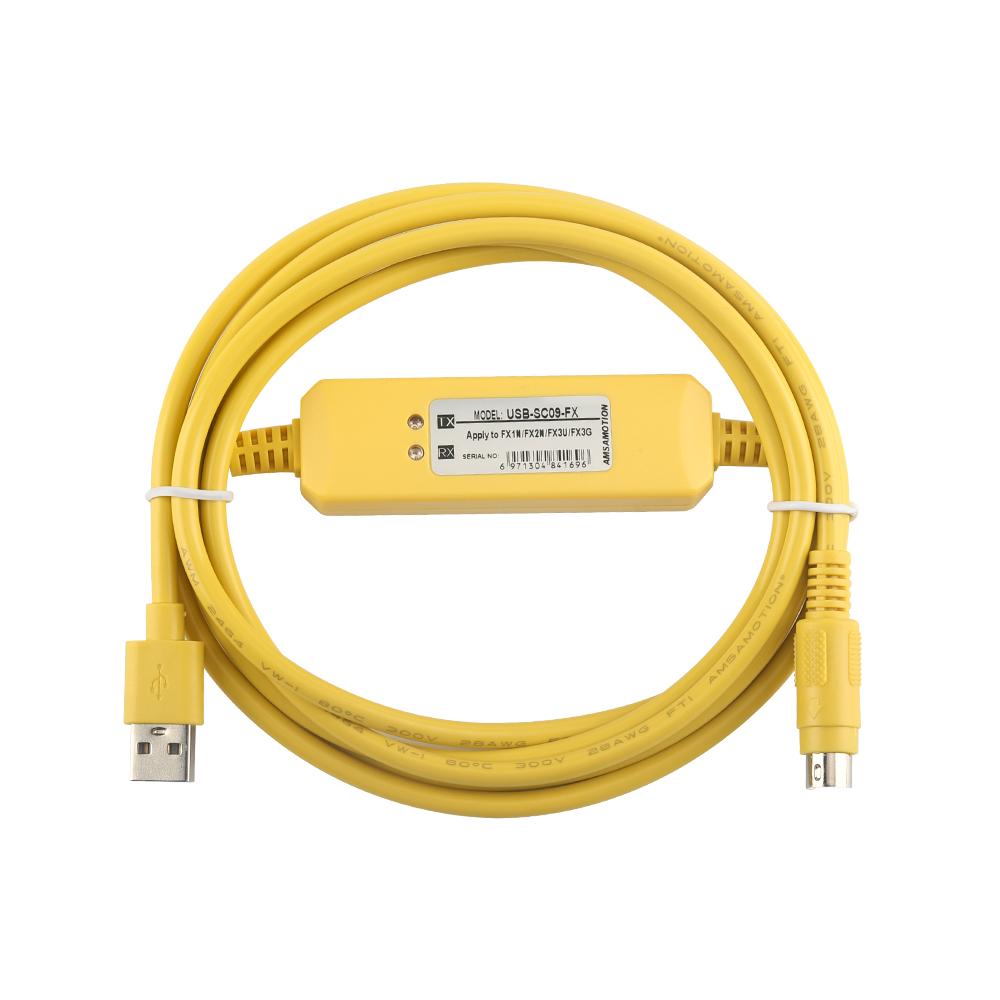 Программируемый кабель USB-SC09-FX для ПЛК серии Mitsubishi MELSEC FX, USB-адаптер RS422, линия загрузки данных