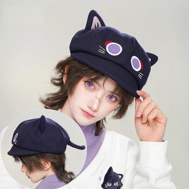 Wanderer Same Cat Hat Peripheral Octagonal Hat Анимационный берет Милая мультяшная шляпа