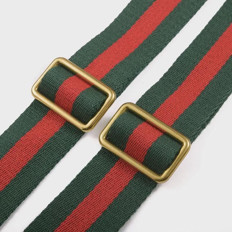 Регулируемый брезентовый плечевой ремень G-Chi, 3,8 см, зеленый и красный, F-46, замена для сумки через плечо.