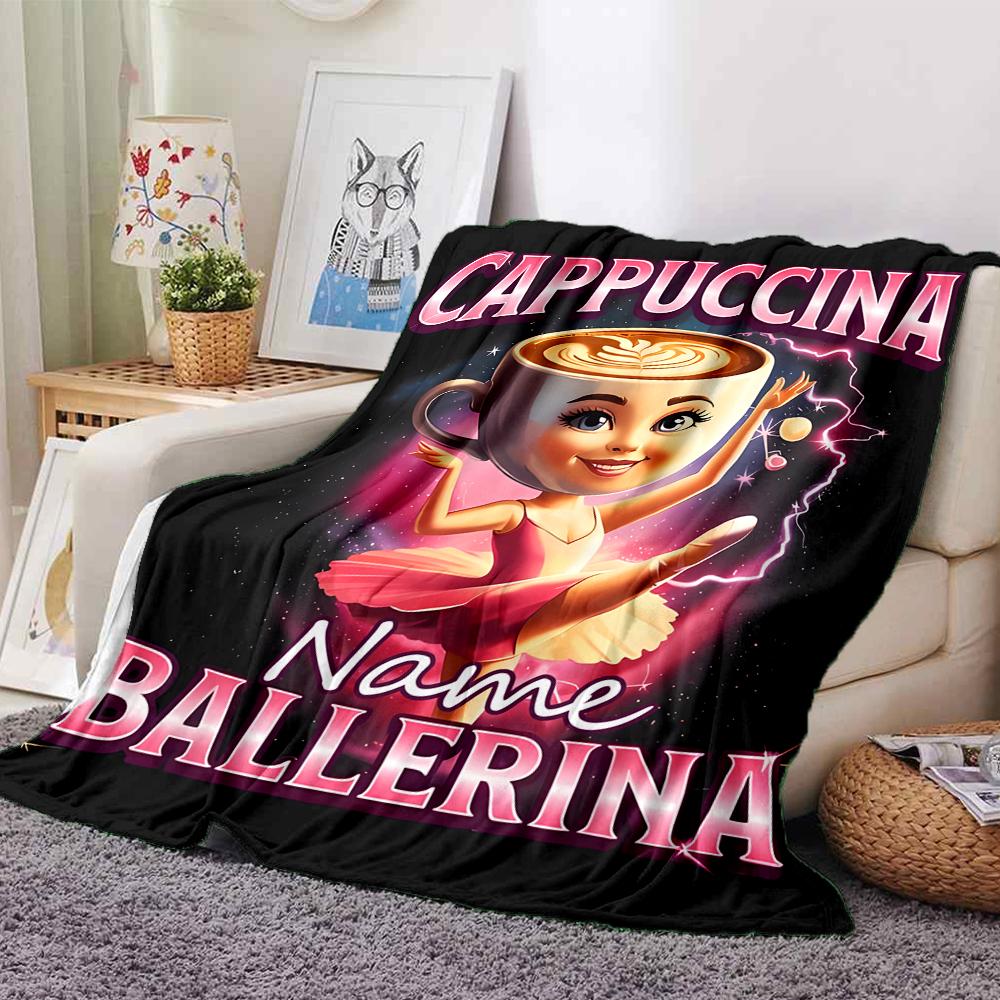 Customiz Name Personality Italian Brainrot animal Blanket Soft &Warm Sofa Office Bed Travel Lunch Break Blanket, Gift Suitable All Seasons