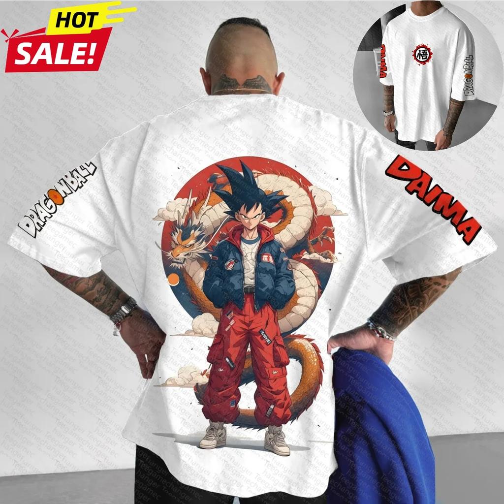 Men Women Kids of 2026 Summer Dragon Ball Retro HighQuality Cotton TShirt Goku Dragon Print Oversized Tee Unisex Top