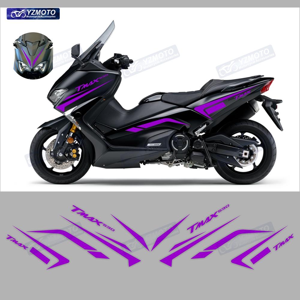 Для Yamaha TMAX530 2017 2018 2019 TMAX Мотоциклетные Аксессуары Полный Комплект Наклеек на Пластик Мотоцикла Водонепроницаемые Наклейки на Кузов