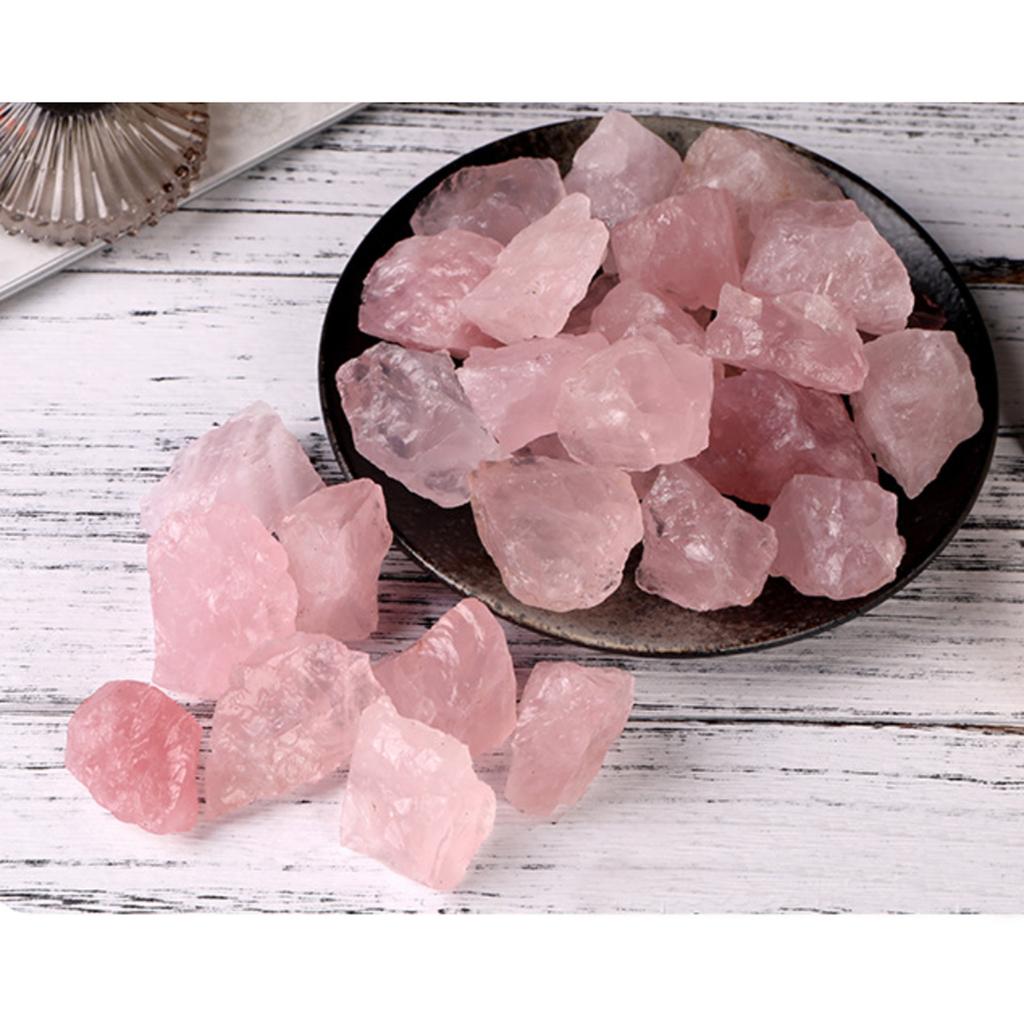 100g Natural Rose Quartz Mineral Pink Quartz Crystal Raw Stone Aromatherapy Incense Stone Ornaments