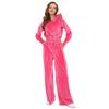 Womens 2 Piece Velour Tracksuit Soft Velvet Hoodies Outfits Athletic Zip Up Jacket And Wide Leg Pants Sweatsuit Set