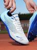 Unisex Mid-Sprint Track Shoes with Full-Length Carbon Plate Spikes for Professional Competitions