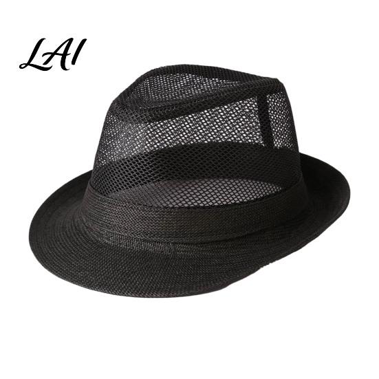UV Protection Summer Hat Men's Breathable Sun Hat Mesh Wide Brim Fishing Cap for Middle Waterproof Aged Lightweight Foldable Outdoor Beach