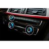 Car Console Air Conditioner Knob Cover Trim Blue Aluminum For BMW X5 X6 E70 E71