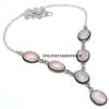 Rose Quartz Gemstone 925 Sterling Silver Plated Best Buy Necklace ERR-N39