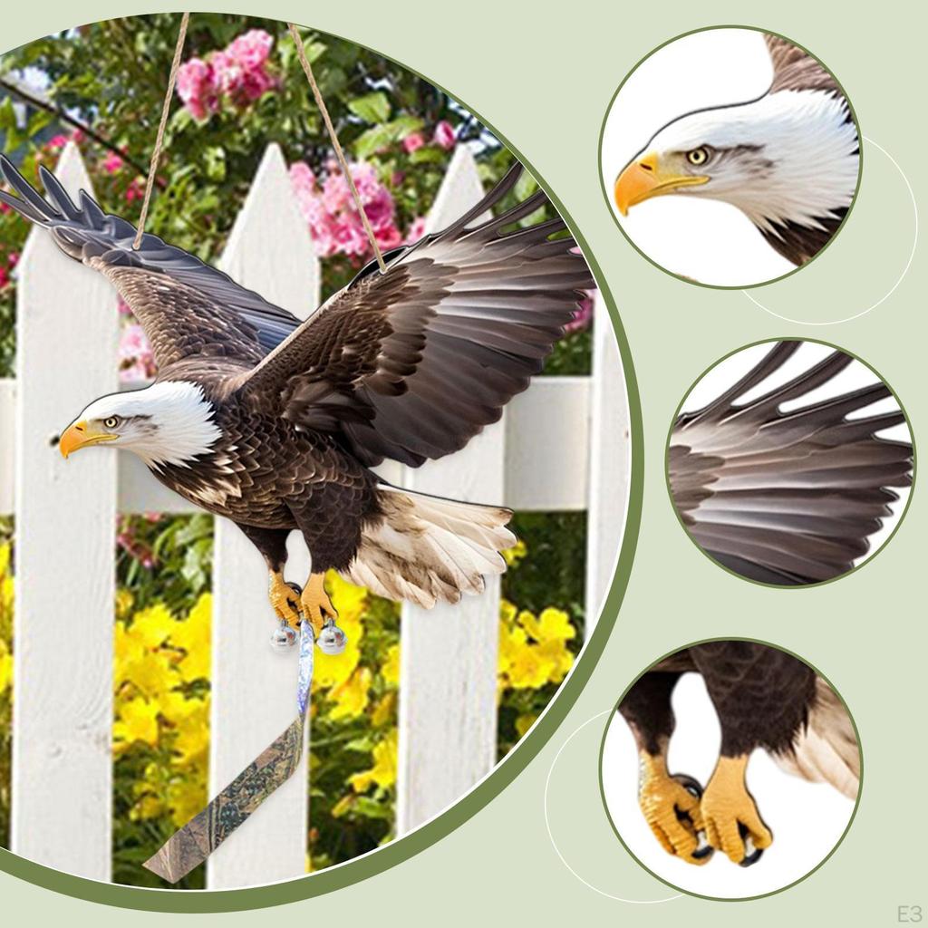 2D Декоративный Орел, Креативная Плоская Табличка с Веревкой, Легко Вешать, Садовое Украшение для Забора, Двора,