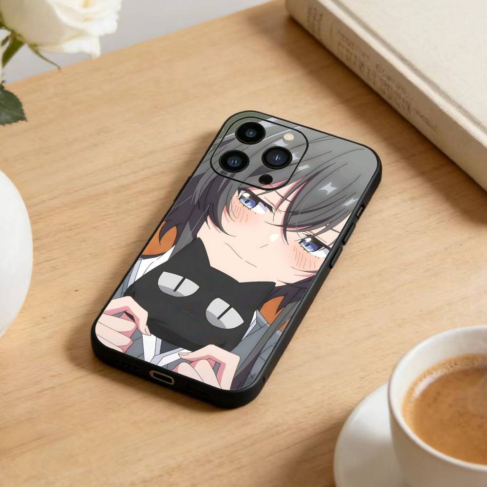Чехол для телефона Asanagi Yori и Kino Himari Для iPhone 17 16 15 14 13 12 Max Plus Силиконовый Черный Чехол