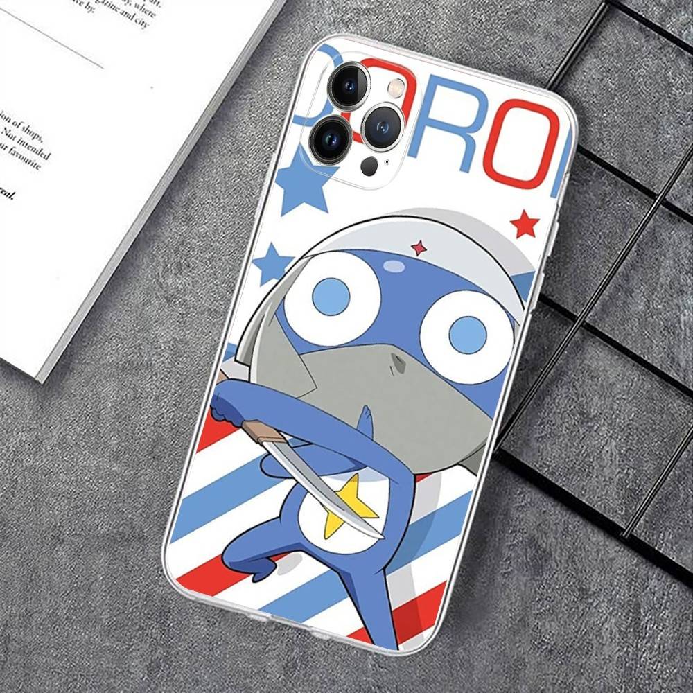 Кероро Лягушонок Крутой Гансо Сержант Чехол для Телефона Для IPhone 17 16 15 14 13 12 11 Pro XS Max Plus Мягкий Силиконовый Чехол