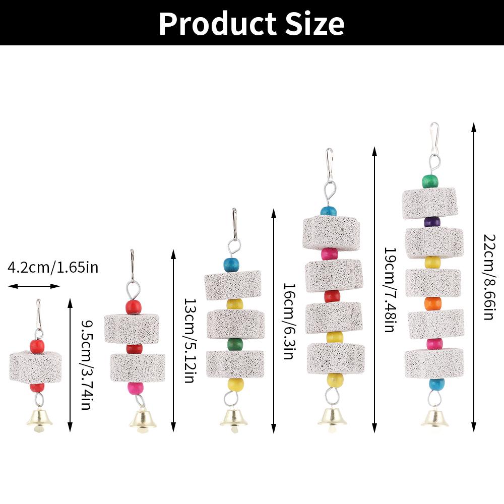 Flower Shape Tearing Pet Supplies Chewing Mineral Hanging Block Bird Chew Toy Parrot Grinding Stone