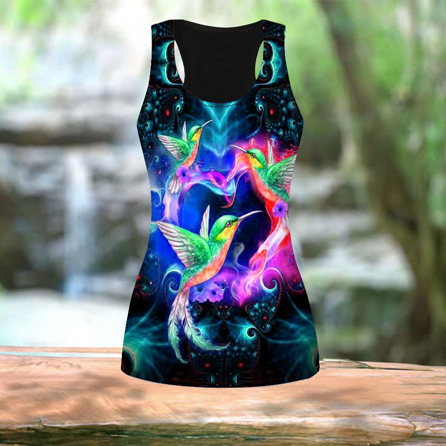 Женские летние спортивные рубашки с 3D разноцветным принтом птиц для занятий йогой и тренажерным залом, жилеты больших размеров