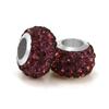 Silver Plated Macroporous Resin Glass Beads for Charms Bracelet Necklace Keychain Women Girls Jewelry Gifts