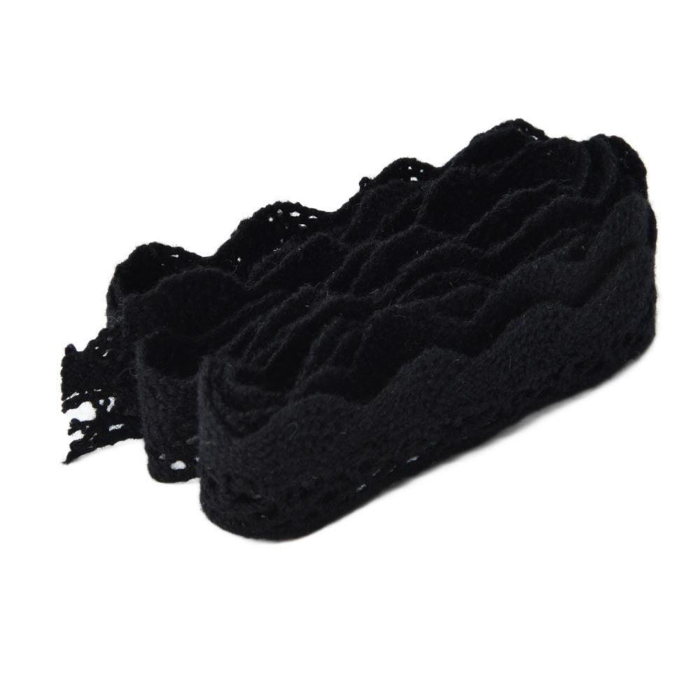 1pcs 2cm Width Fabric Lace Ribbon 20 Yards Length Scalloped Lace Edge For Curtain Decoration