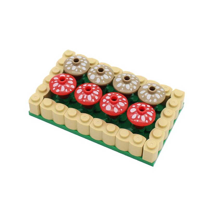 MOC Ферма Овощ Тыква Сад Урожай Ананас Морковь Грибы Тыква Кукуруза Строительные блоки Игрушки Для Детей Подарки