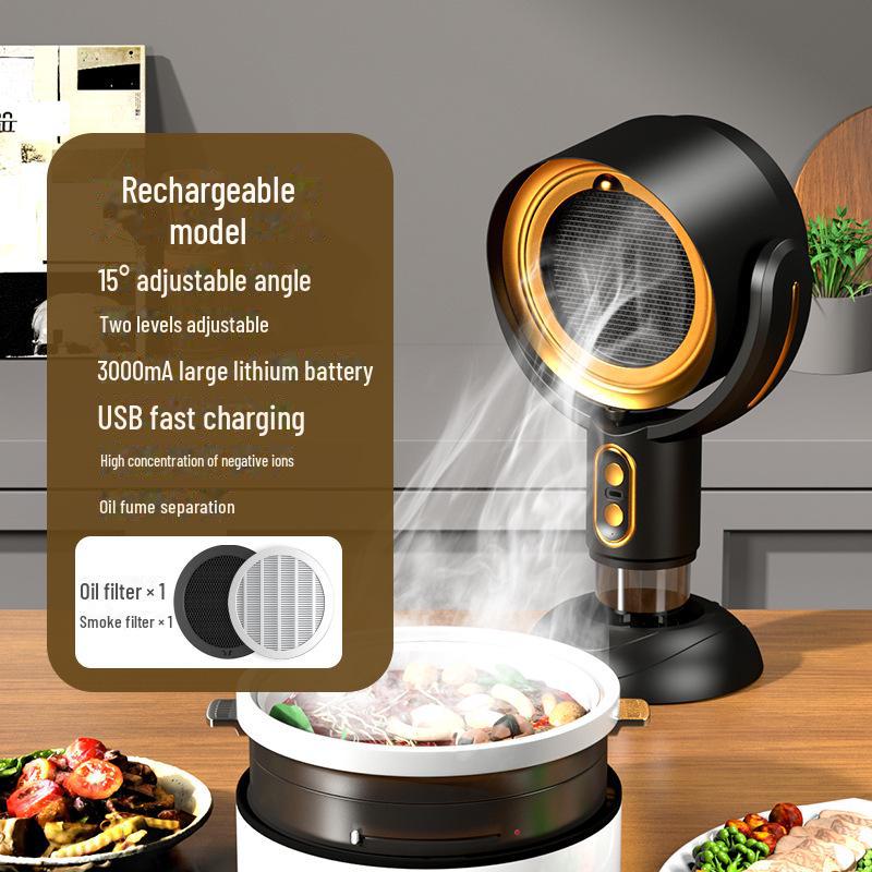 Desktop Range Hood with Deodorizing Air Filter - Smoke Extractor for Barbecue & Hot Pot, Convenient Smoke Exhaust Machine