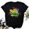Футболка Zumba Drifit Rainbow Fitness с черным принтом, женские футболки Vogue, свободные хлопковые женские футболки, качество