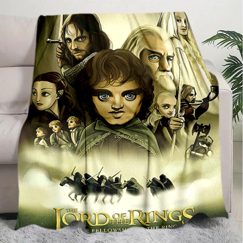 1PC The Lord of the Rings blanket, all-season lightweight home office outdoor nap multifunctional blanket, Christmas gifts