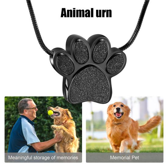 Yousheng Pet Urn Ожерелье для кремации с отпечатком лапы пепла Мини-подвеска из урны для памятных вещей из пепла Украшения для кошек, собак, волос, ногтей из пепла