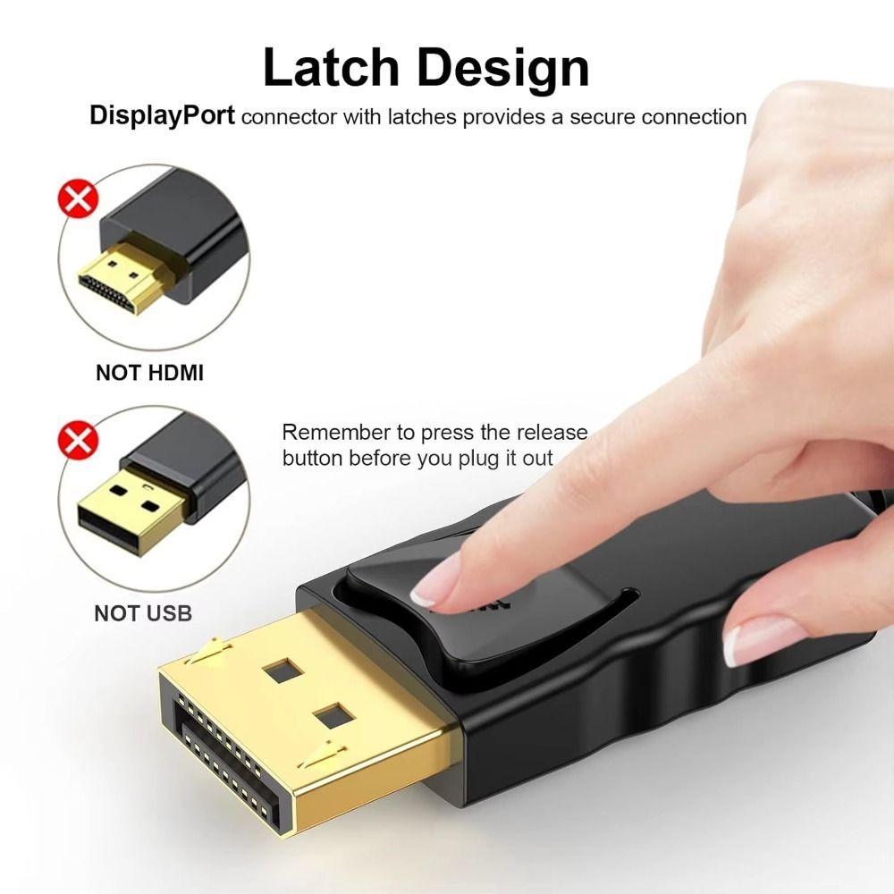 Кабель-удлинитель DP на VGA, штекер-штекер, адаптер DisplayPort на VGA, 24+1 контакт, преобразование 1080P, HD видеокабель